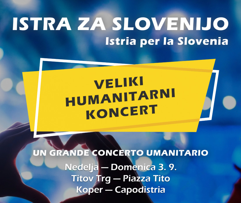 25 istrskih glasbenikov na velikem dobrodelnem koncertu ISTRA ZA SLOVENIJO