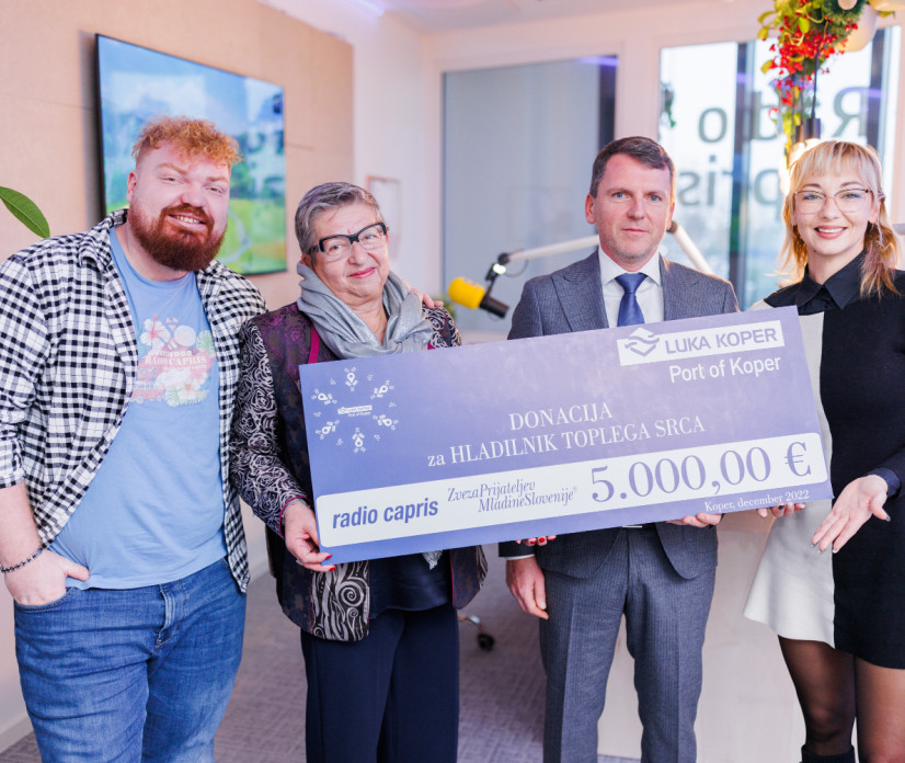 Luka Koper tudi letos največji donator v akciji Hladilnik toplega srca