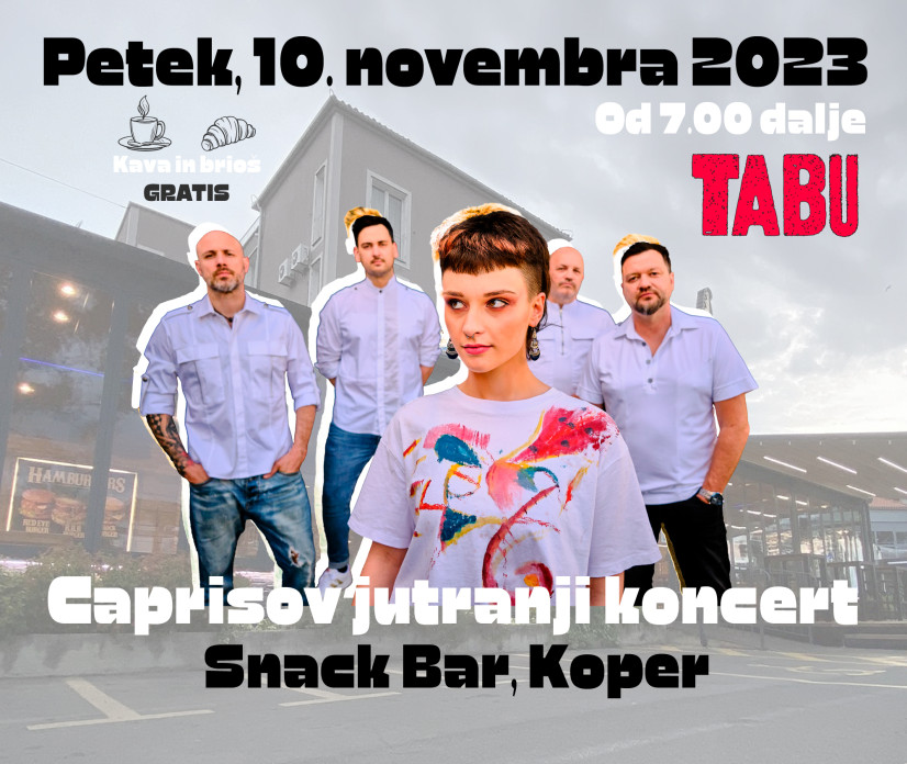 Caprisov jutranji koncert: za pravo rock žurko bodo poskrbeli Tabuji