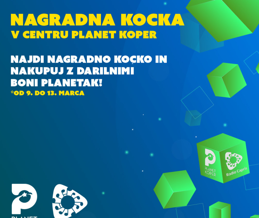 Najdi skrito nagradno kocko in si zagotovi brezplačno nakupovanje!