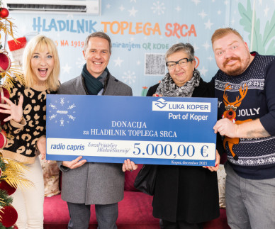 Luka Koper z donacijo 5.000 eur: "Vemo, da gre pri tej akciji denar v prave roke!"