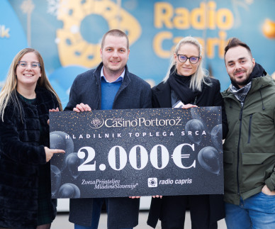 Grand Casino Portorož tudi letos podprl Caprisovo dobrodelno akcijo