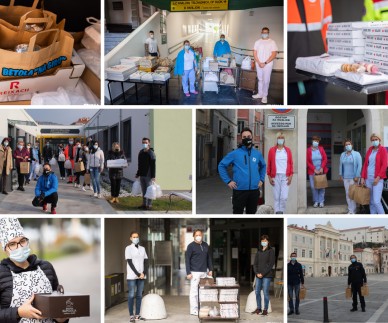 FOTO: &Scaron;e ena - tokrat največja dostava dobrot zdravstvenemu osebju!