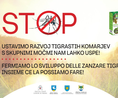 Občine slovenske Istre skupaj v preventivni akciji proti tigrastim komarjem
